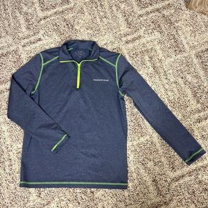 Ladies Vineyard Vines Performance wear long sleeve Heathered blue pullover sz XS